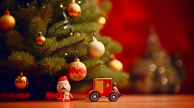 View of christmas tree decorated with ornaments