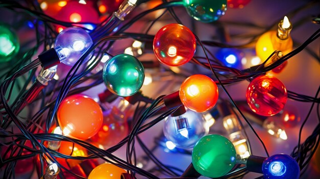 クリスマスツリーのライトの景色