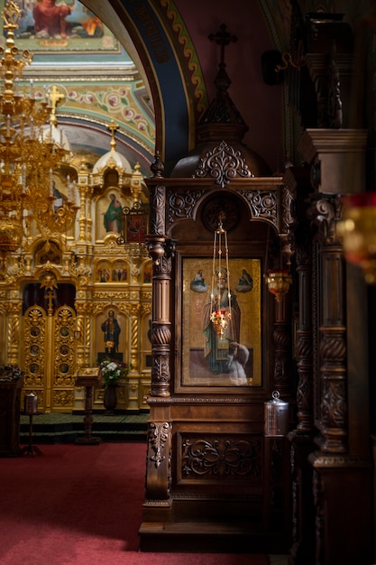 View of church architectural elements