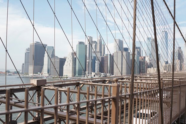 View of the city from a bridge