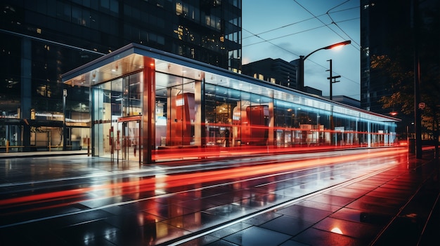 Free photo view of city street at night