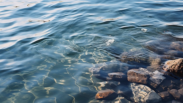 Foto gratuita vista dell'acqua limpida con effetto splash