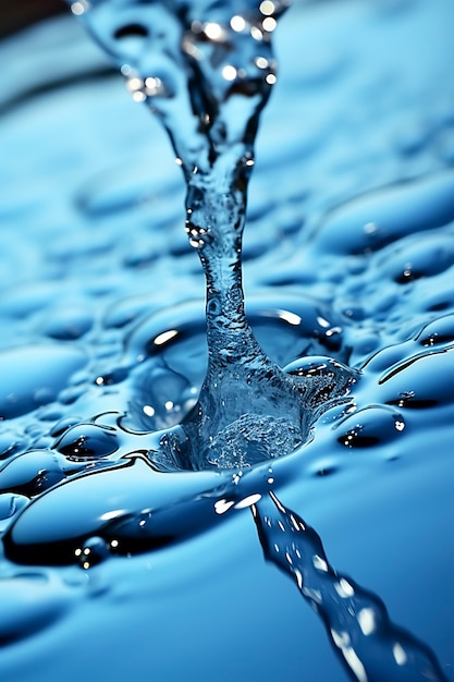 스플래시 효과가 있는 맑은 물의 전망