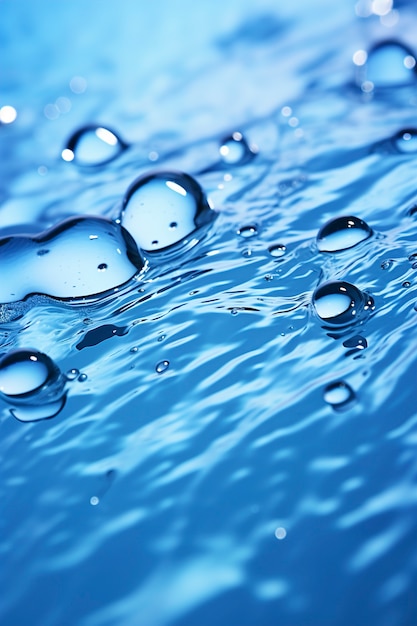 Vista dell'acqua limpida con effetto splash