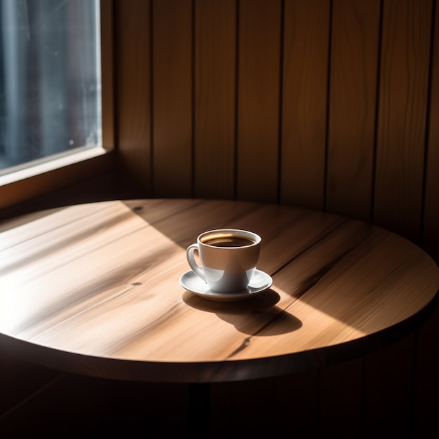 Foto gratuita vista della tazza di caffè con lo spazio della copia