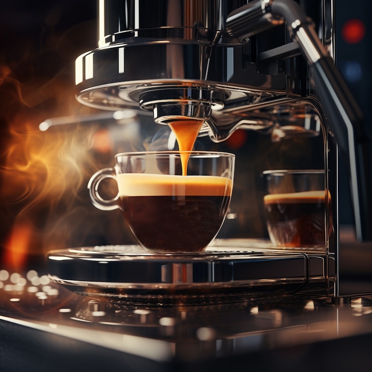 Free Photo view of coffee making machine