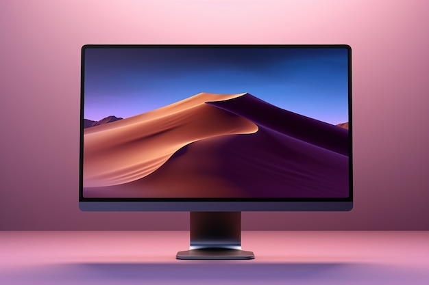 Free photo view of computer monitor display