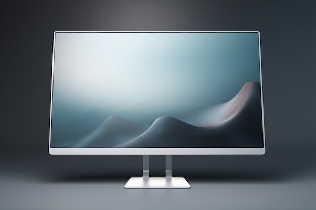 View of computer monitor display