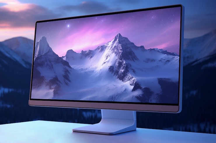 Free Photo view of computer monitor display