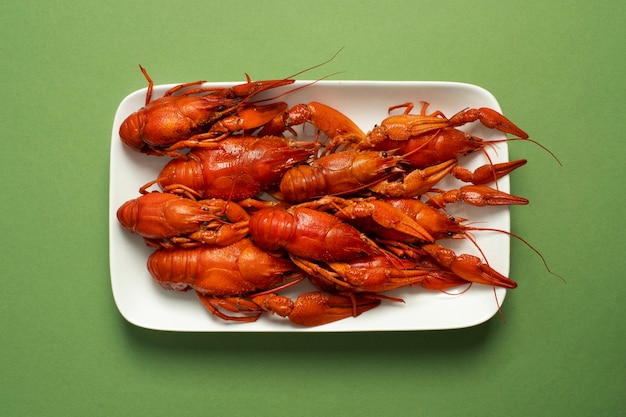 View of cooked crawfish