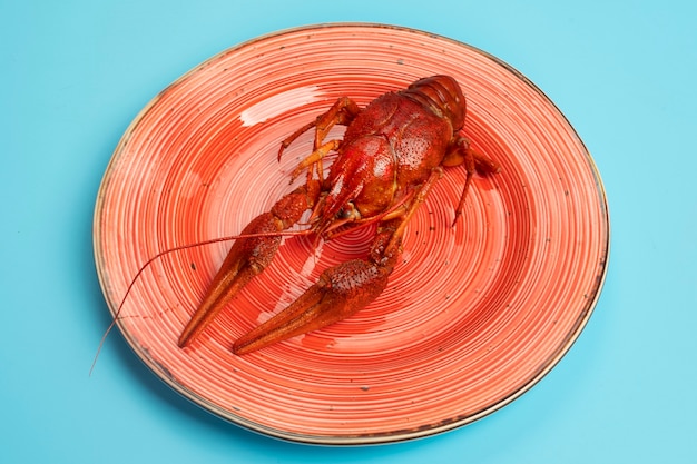 View of cooked and ready to be eaten crawfish