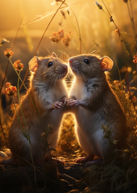 View of couple of rats