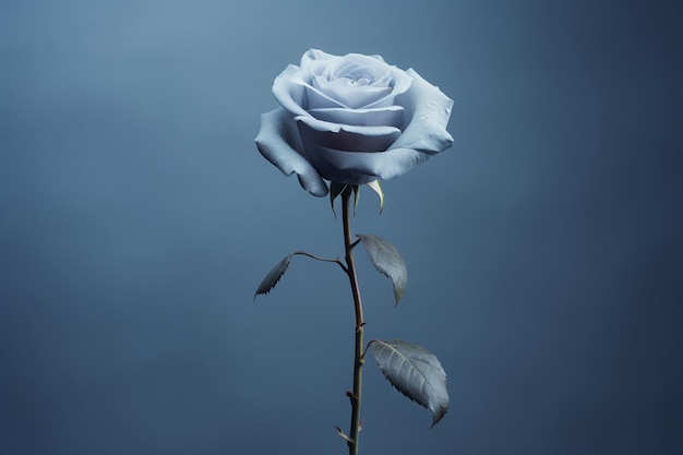 View of dark blooming rose