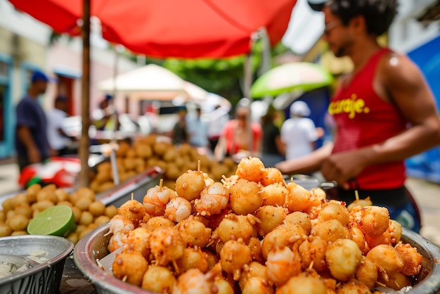 Foto gratuita vista del delizioso e appetitoso cibo di strada