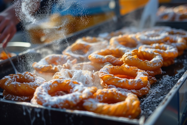 Foto gratuita vista del delizioso e appetitoso cibo di strada