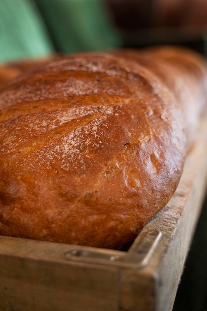 Free photo view of delicious baked bread in the pastry shop