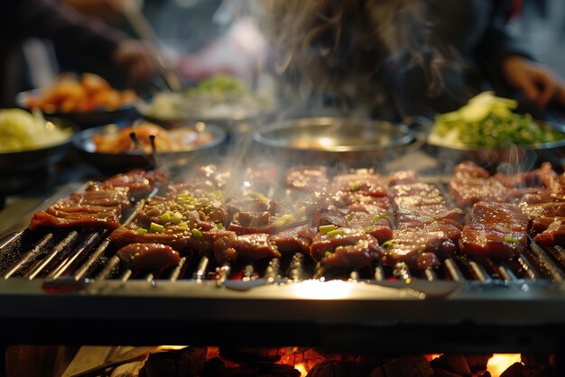 Free photo view of delicious food sold on the streets of the city