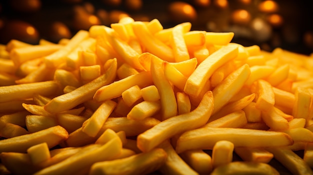 View of delicious french fries