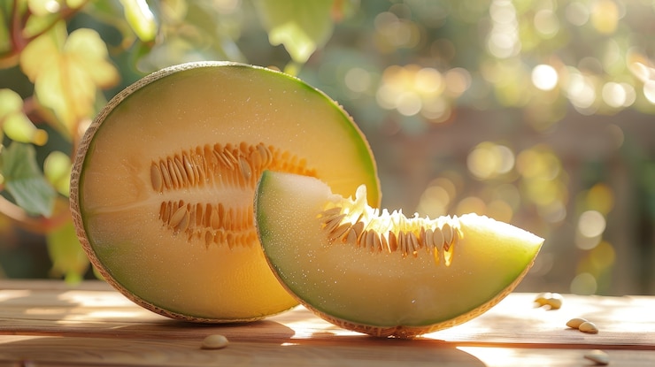 Free Photo view of delicious and healthy cantaloupe melon