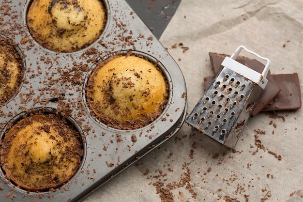 Sopra la vista deliziosi muffin