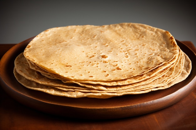 Free photo view of delicious naan