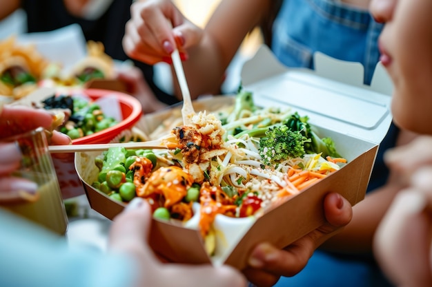 Free photo view of delicious ready-to-eat meal