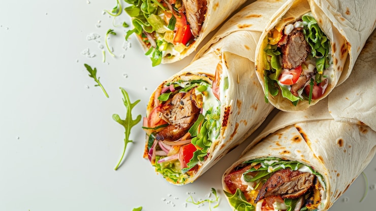 Free Photo view of delicious shawarma dish