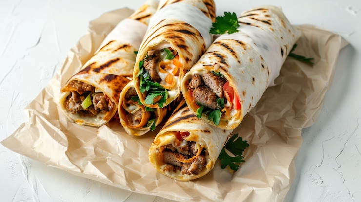 Free Photo view of delicious shawarma dish