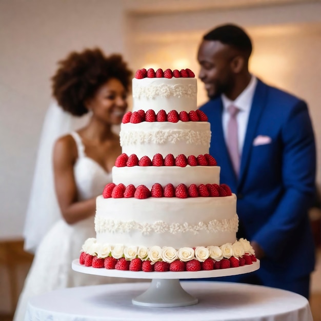 Free photo view of delicious wedding cake with ornate decorations