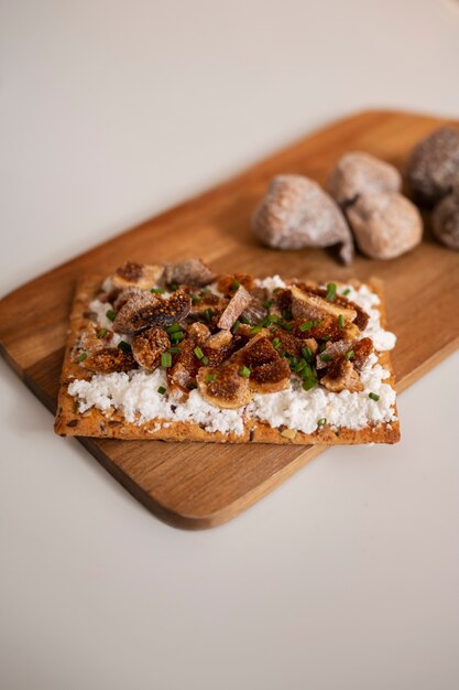 view of dish made of delicious figs