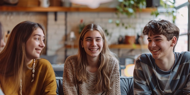 Foto gratuita il punto di vista di diversi adolescenti che praticano attività di salute e benessere per se stessi e la loro comunità