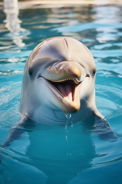 View of dolphin swimming in water