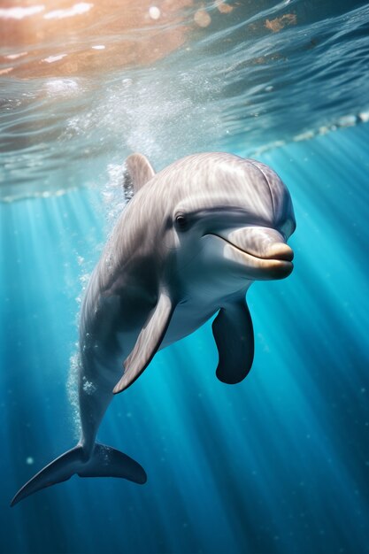 View of dolphin swimming in water