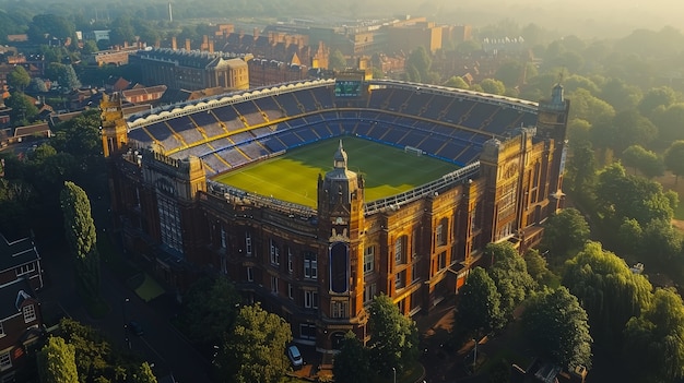 Free photo view of empty football stadium