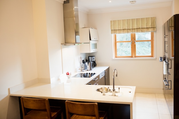 View of empty kitchen