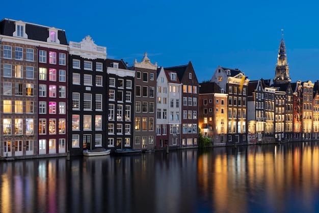 Free photo view of famous place in amsterdam