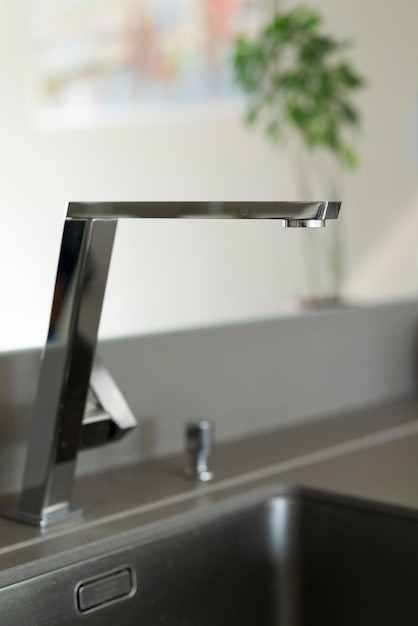 View of faucet in a kitchen