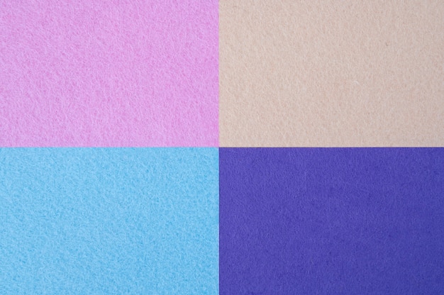 Free photo view of felt fabric in geometric shapes
