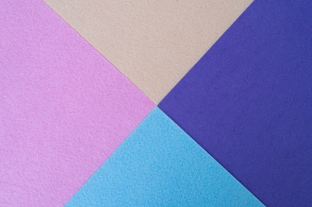 View of felt fabric in geometric shapes