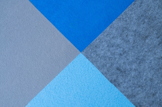 View of felt fabric in geometric shapes