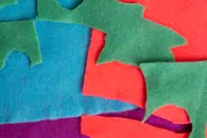 Free photo view of felt fabric pieces