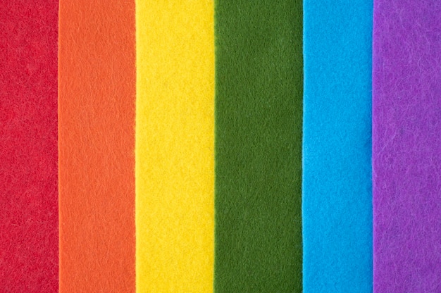 Free Photo view of felt fabric rainbow pieces
