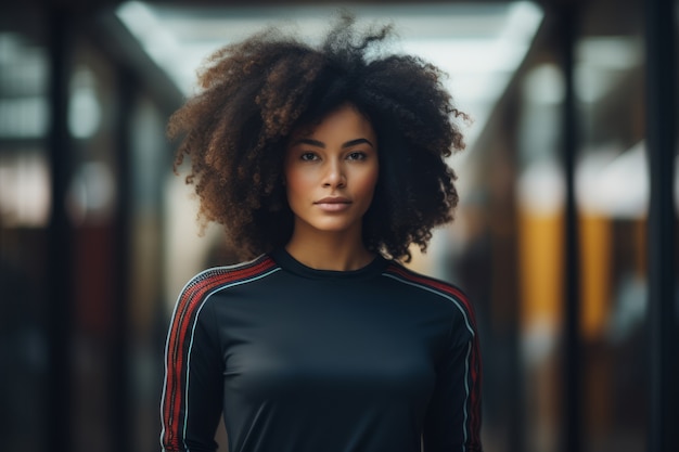 Foto gratuita vista del calciatore femminile