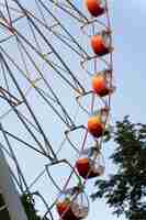 Free photo view of the ferris wheel in the city