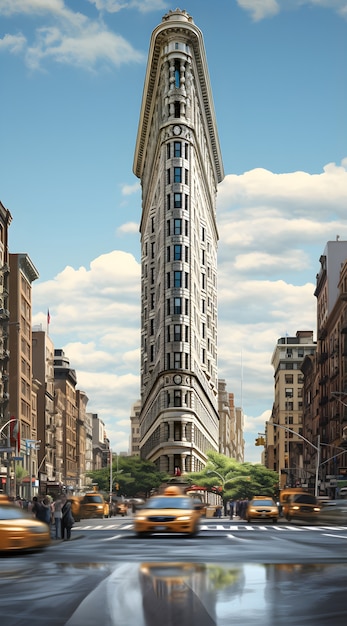 Foto gratuita vista dell'edificio flatiron a new york city