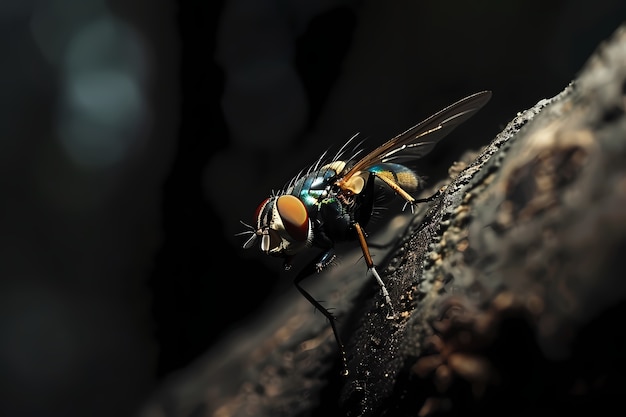 Free photo view of fly insect with wings