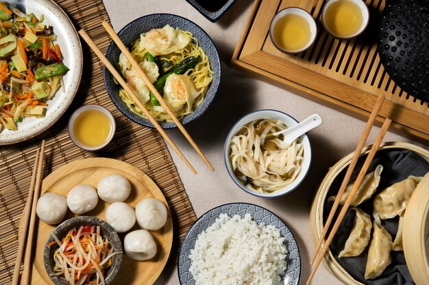 上から見ると食料の配置は静物です