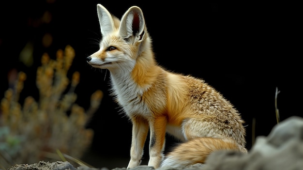 Foto gratuita vista di volpe in natura con molti dettagli