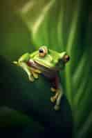 Free photo view of frog in nature