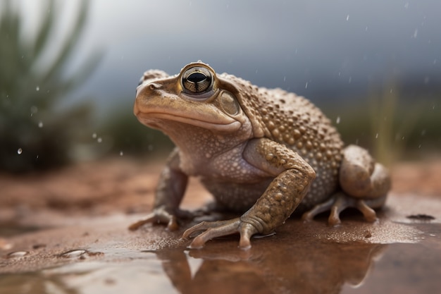 Foto gratuita vista della rana in natura